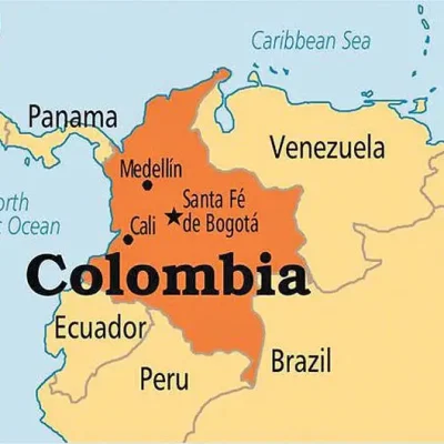 map colombia نقشه کشور کلمبیا