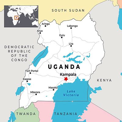 uganda-political-map نقشه کشور اوگاندا